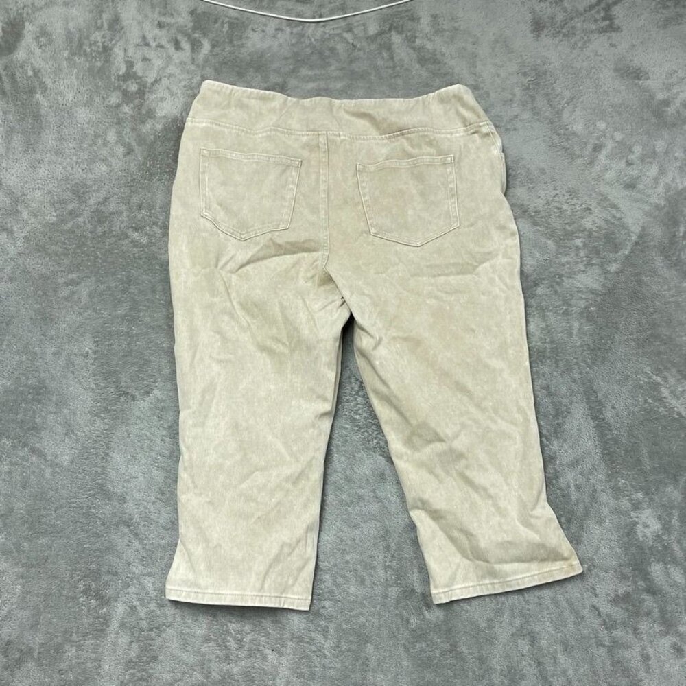 Belle By Kim Gravel Womens Capri Pants Size 18WP Stretch Beige a1401 - Picture 5 of 6